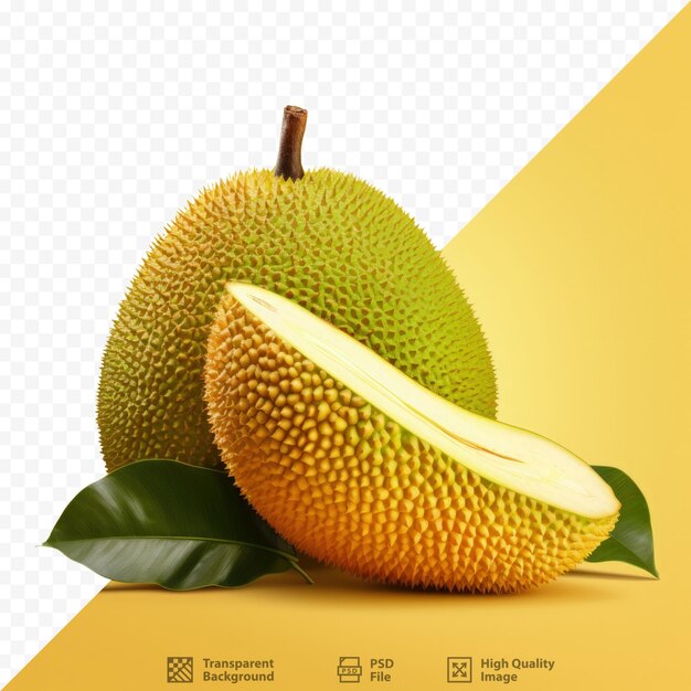 PSD jackfruit on transparent background with path