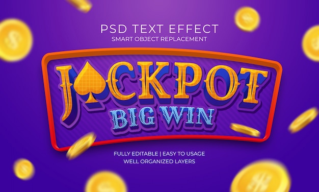 Jackpot big win effetto testo