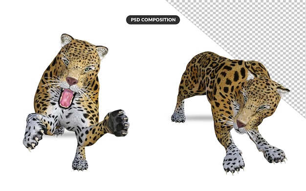 PSD jaguar dier 3d-rendering