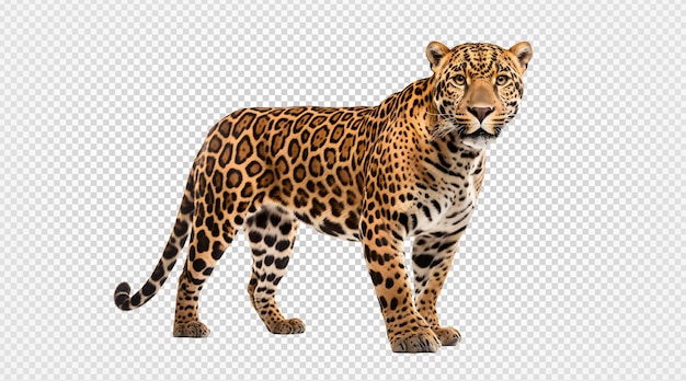 PSD jaguar na przezroczystym tle lampart żbik clipart generatywny ai