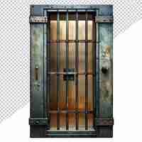 PSD Дверь тюрьмы на прозрачном фоне