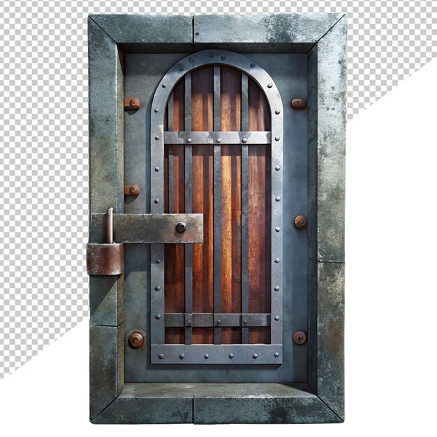 PSD jail door on transparent background