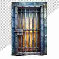 PSD jail door on transparent background