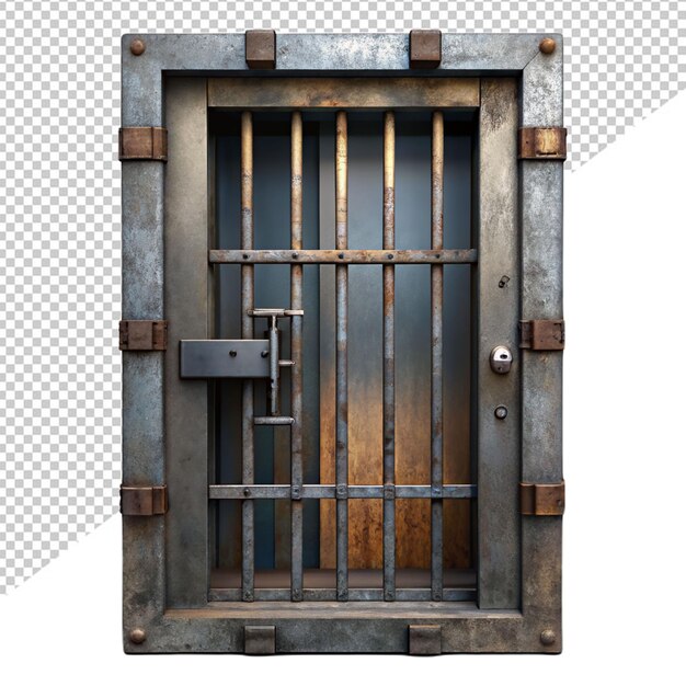 PSD jail door on transparent background