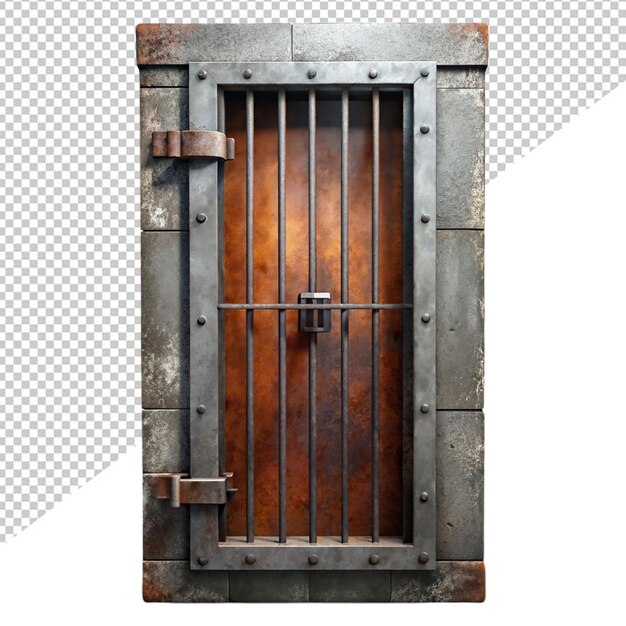 PSD jail door on transparent background