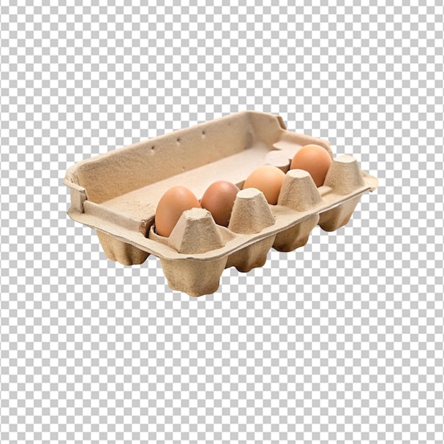 PSD jaja kurczaka w otwartym pudełku kartonowym izolowane kurczaki zdrowe jedzenie izolowane na przezroczystym tle