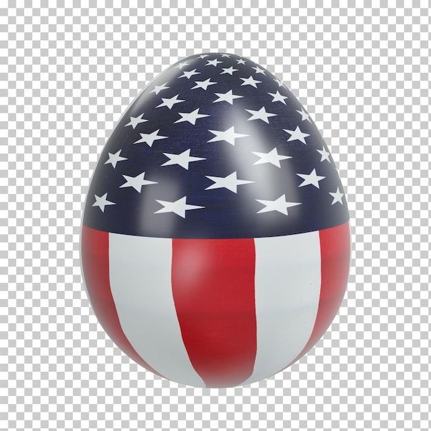 Jajko 3D z flagą USA