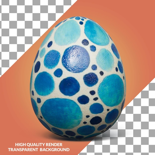 Jajko Z Ręcznie Malowaną Kolorową Ilustracją 3d