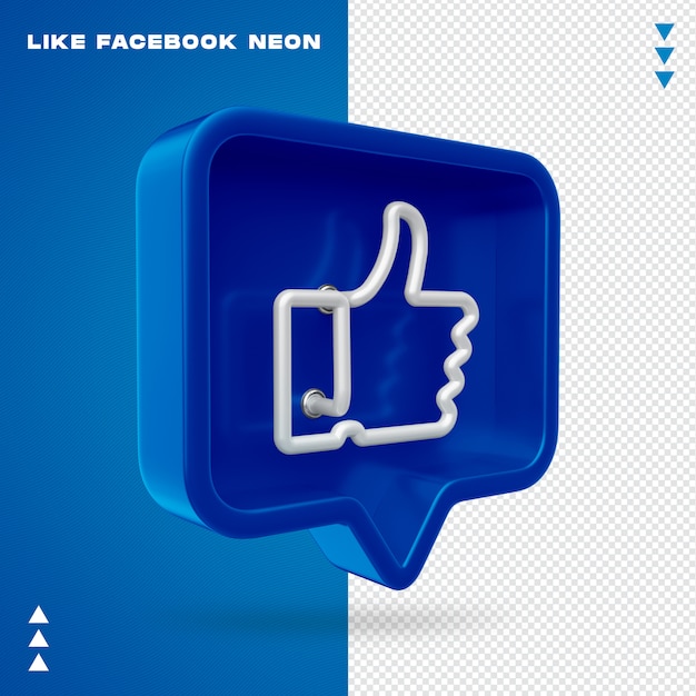 Jak Facebook Neon Na Białym Tle