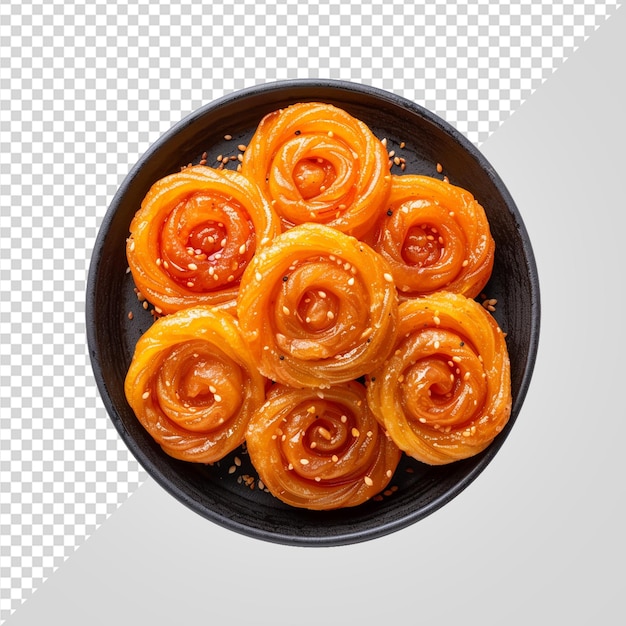 PSD jalebi on plate png