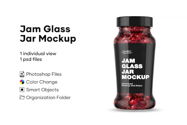 Jam Glass Jar Макет