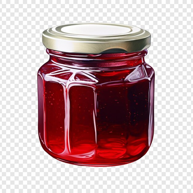 PSD jam jar isolated on transparent background