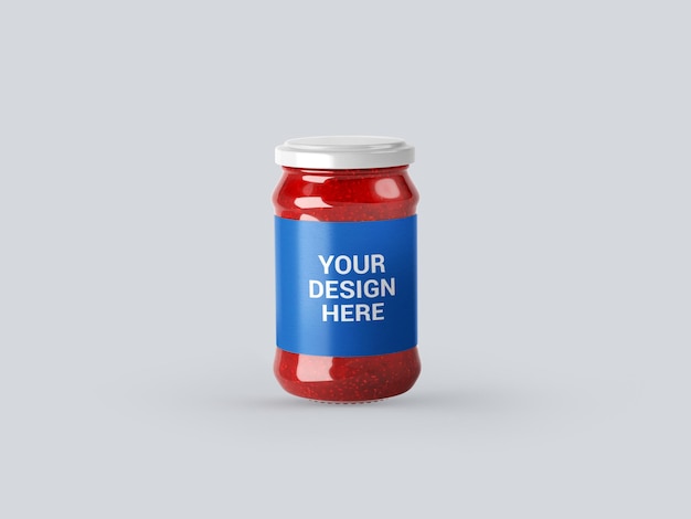 Jam jar mockup free template