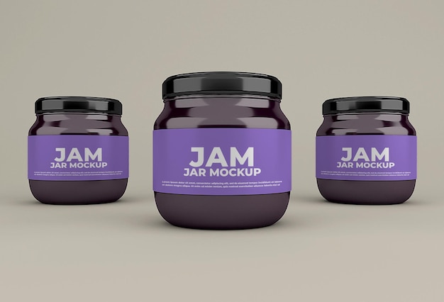jam jar mockup isolated design