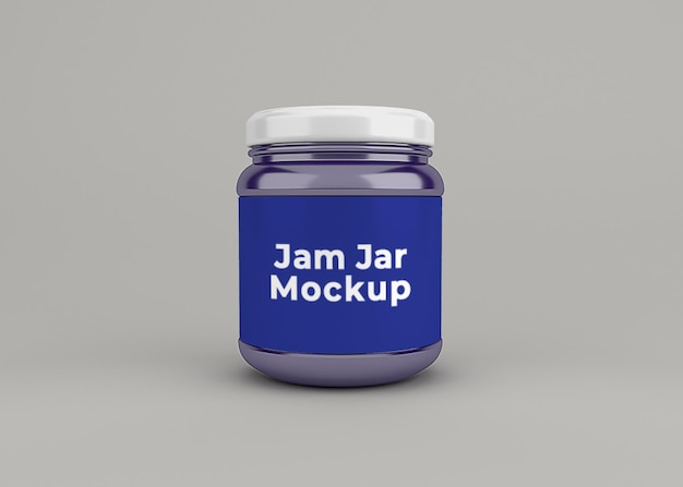 PSD jam jar mockup isolated