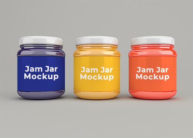 PSD jam jar mockup isolated