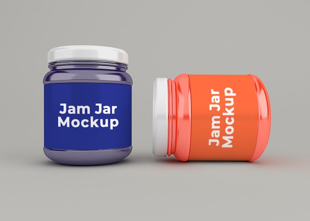 jam jar mockup isolated