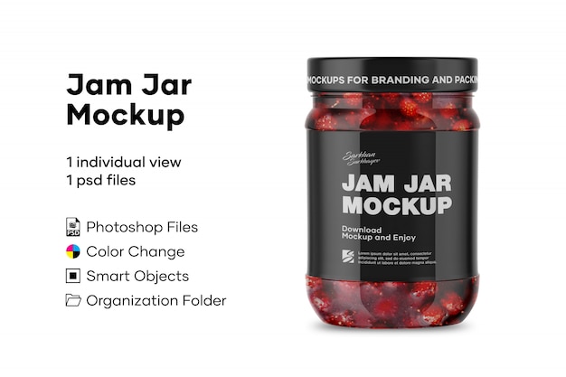 Jam jar mockup