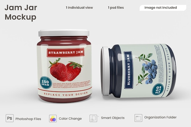 Jam jar mockup