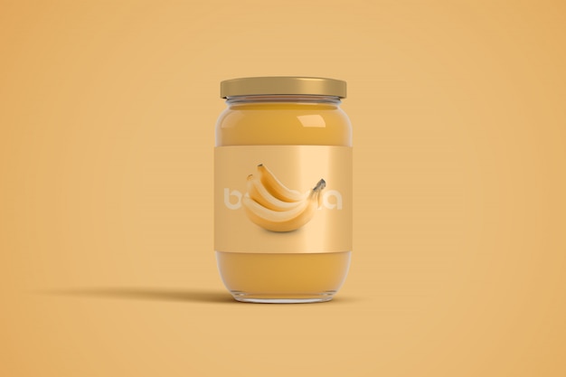 PSD jam jar mockup