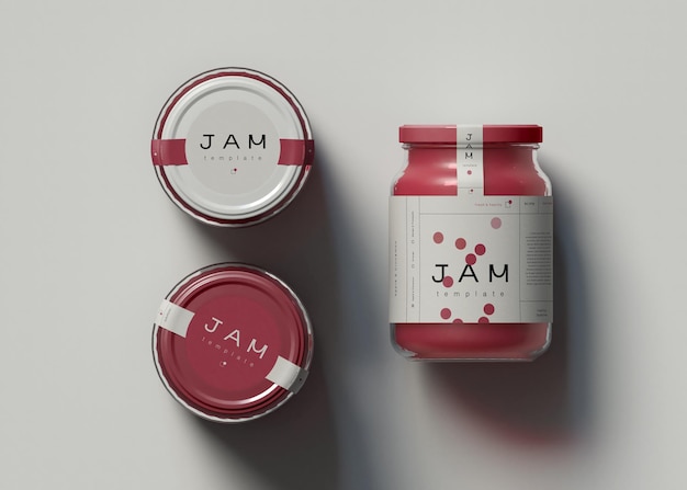 PSD jam jar mockups