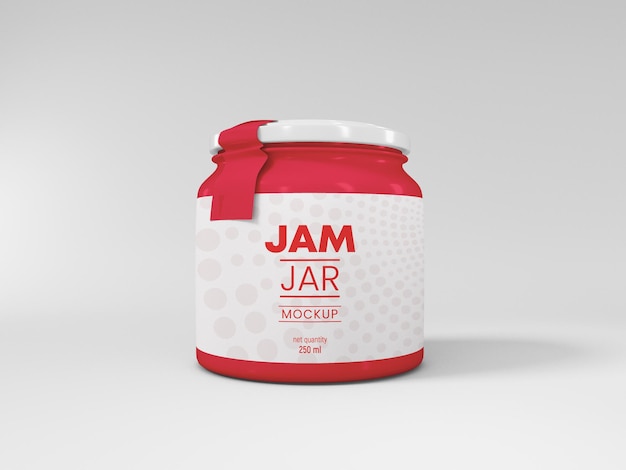 Jam jar packaging mockup