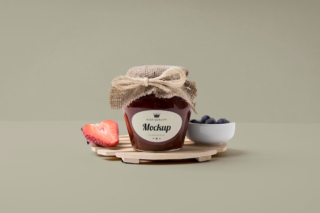 PSD jam old packaging design mockup