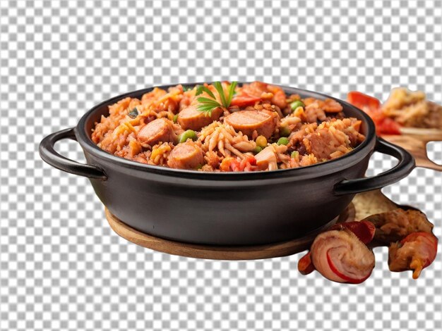 PSD jambalaya isolated on white background