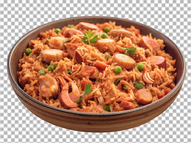 PSD jambalaya isolated on white background