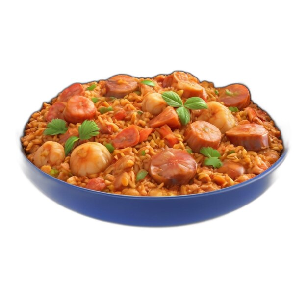 PSD jambalaya psd on a white background