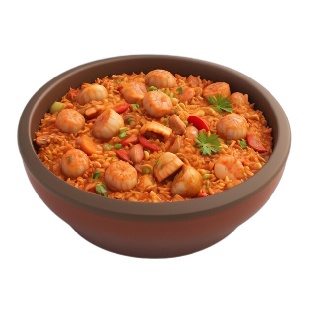 PSD jambalaya psd on a white background