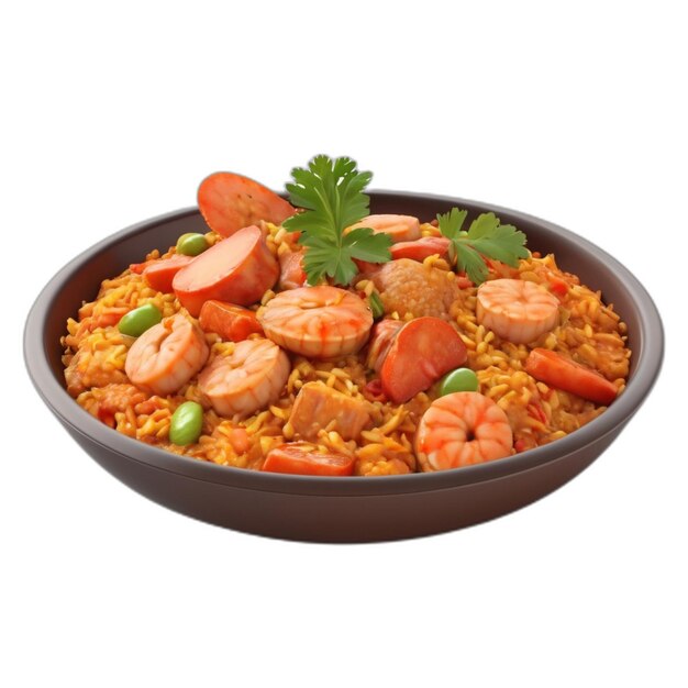 PSD jambalaya psd on a white background