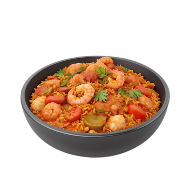 PSD jambalaya psd on a white background