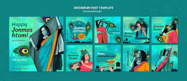 Janmashtami template design