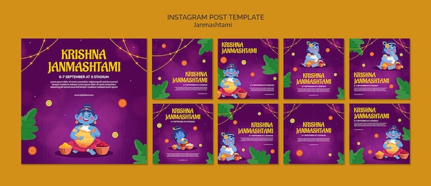 Janmashtami template design