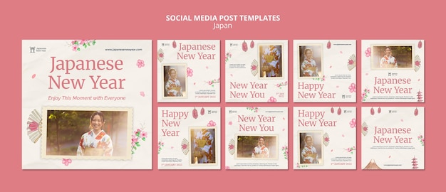 PSD instagram投稿の日本デザインテンプレート