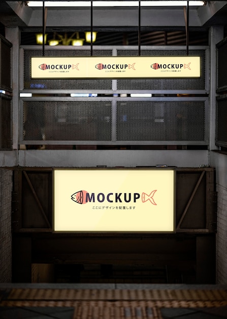 Japan exterior advertising mockup