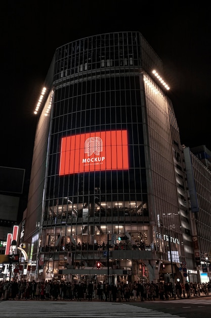 PSD japan exterior advertising mockup