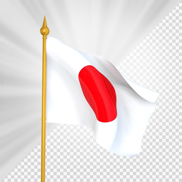 PSD 日本国旗 3 d レンダリング