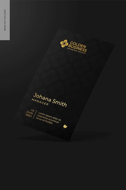 Japan portrait business card mockup falling