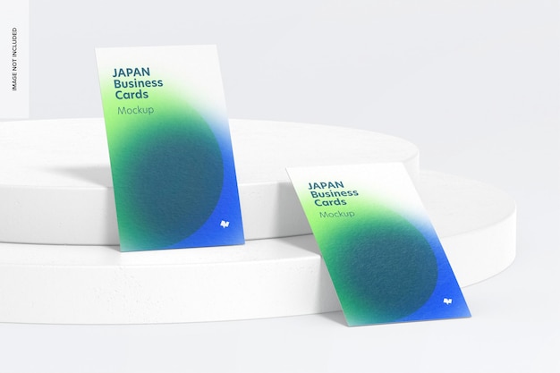Японский портретный макет визитных карточек, наклонный