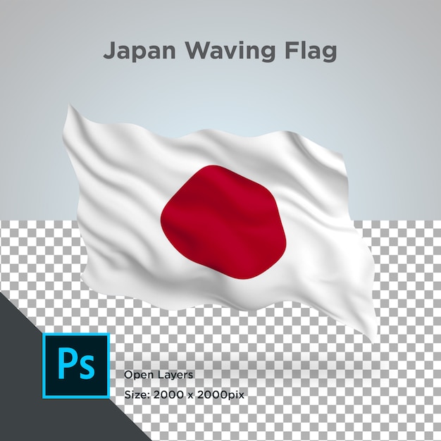 Japan vlag wave transparant psd