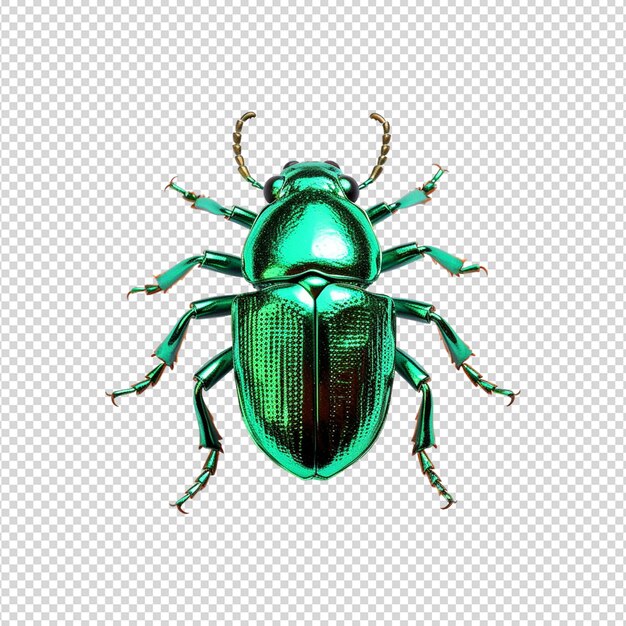 PSD japanese beetle isolated on white