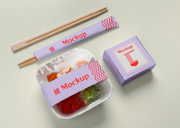 Japanese brand packaging mockup