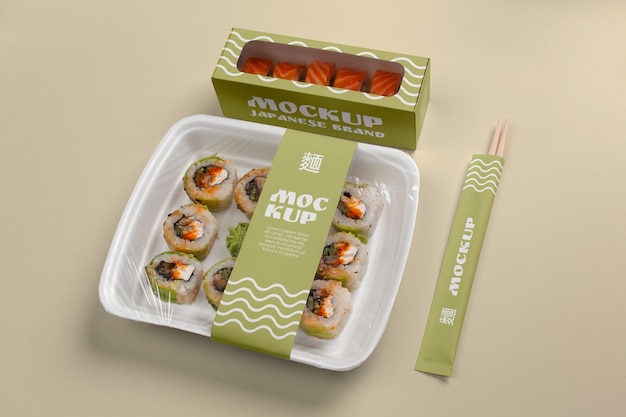 Japanese brand packaging mockup