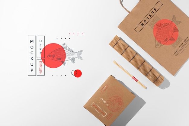 PSD japanese brand stationary mockup