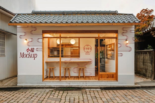 일본 건물 정면 모형 디자인