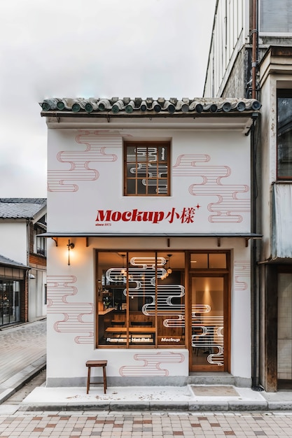 일본 건물 정면 모형 디자인