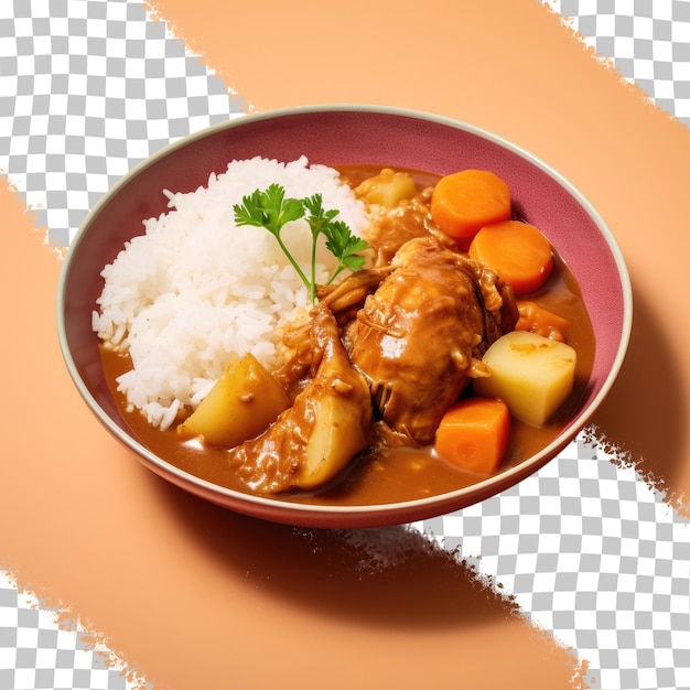 PSD 透明な背景に日本のチキン カレー