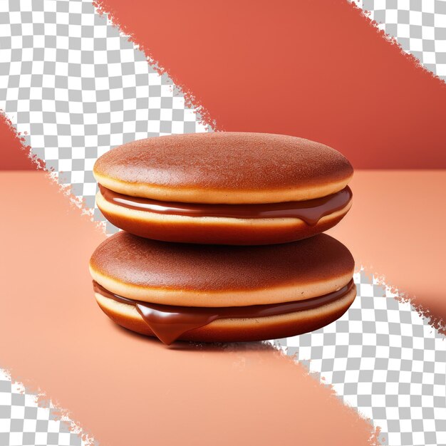 Japanese confection red bean pancake on a transparent background